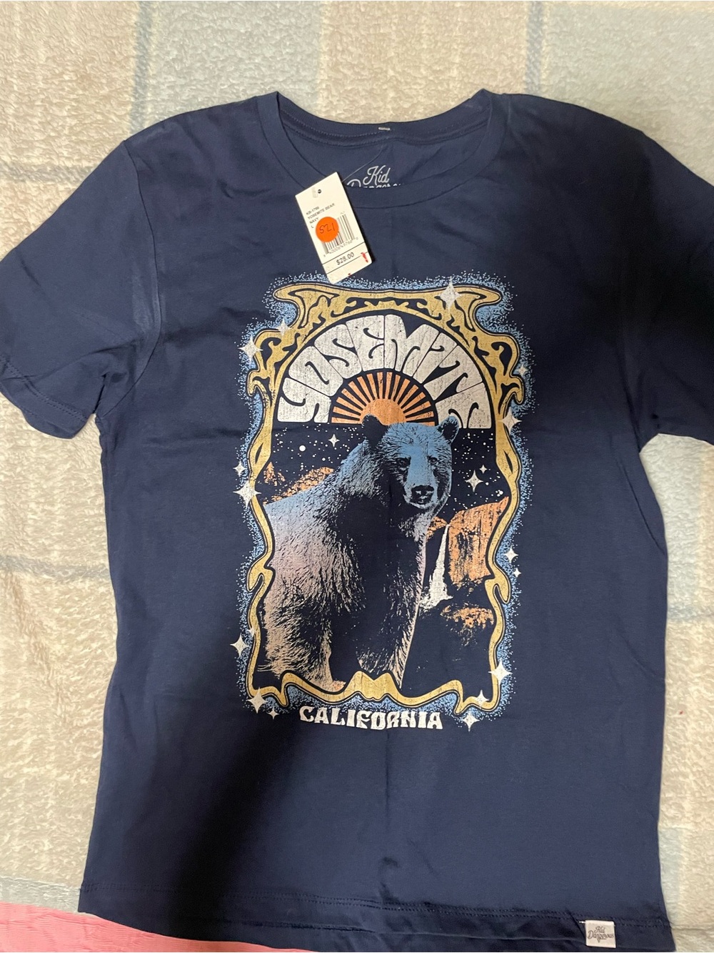 Kid Dangerous Navy Yosemite California Bear Graphic Tee